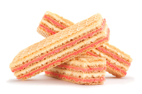Aiva Strawberry Delight Wafer – Crispy Layered Wafers with Sweet Strawberry Cream Filling for Snacking and Desserts