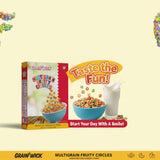 Aiva Fruity Loops Circles Cereal Box – Colorful Crunchy Breakfast Rings | Fruity Flavor | Fruity Shapes | Kids Breakfast Cereal | Wheats Breakfast Cereal