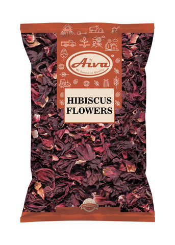 Aiva Hibiscus Flowers Dried Whole Petals Bulk – Premium Loose Flor de Jamaica for Tea, Beverage, Culinary & Craft Use