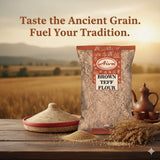 Aiva Brown Teff Flour – Whole Grain Ancient Baking Flour for Bread, Pancakes, Wraps, Muffins & More