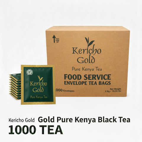 Kericho Black Tea Bags  Individually Wrapped 1000 Tea Bags– Great for Foodservice