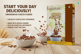 Aiva Choco Flakes Cereal Box – Crunchy Chocolate Coated Breakfast Flakes for Kids and Family Snacking