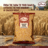 Aiva Cracked Wheat Coarse | Coarse Bulgur Wheat | Dalia Grain | Broken Wheat | Indian Cooking Ingredient | Pilaf Base