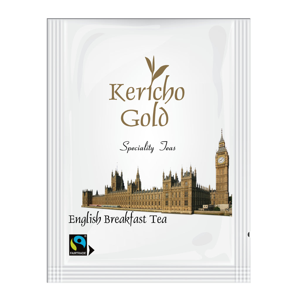 Kericho English Breakfast Black Tea Individually Wrapped Bags, 1000 tea bags for Food Service