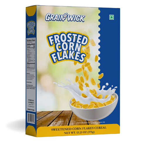 Aiva Frosted Corn Flakes Cereal – Crunchy Sweetened Breakfast Flakes | Family Snacking | Morning Meals | Protein Cereal | Kids Snacks