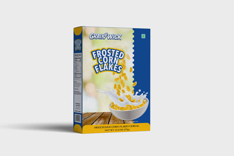 Aiva Frosted Corn Flakes Cereal – Crunchy Sweetened Breakfast Flakes | Family Snacking | Morning Meals | Protein Cereal | Kids Snacks