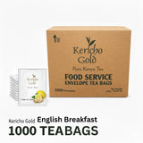 Kericho Lemon Ginger Individually Wrapped Bags 1000 tea bags, Spicy Ginger, Lemon Peel, & Lemongrass for Food service