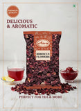 Aiva Hibiscus Flowers Dried Whole Petals Bulk – Premium Loose Flor de Jamaica for Tea, Beverage, Culinary & Craft Use