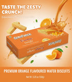 Orange Wafer – Crispy Layered Wafers | Sweet Orange Cream Filling | Snacking and Desserts | Variety Pack