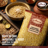 Aiva Cracked Wheat Fine | Fine Bulgur Wheat | Dalia Grain | Broken Wheat | Indian Cooking Ingredient | Hot Cereal Base