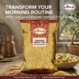 Aiva Cracked Wheat Fine | Fine Bulgur Wheat | Dalia Grain | Broken Wheat | Indian Cooking Ingredient | Hot Cereal Base