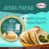 Aiva Pappadums (Indian Lentil Wafer Snack) Cumin Papad