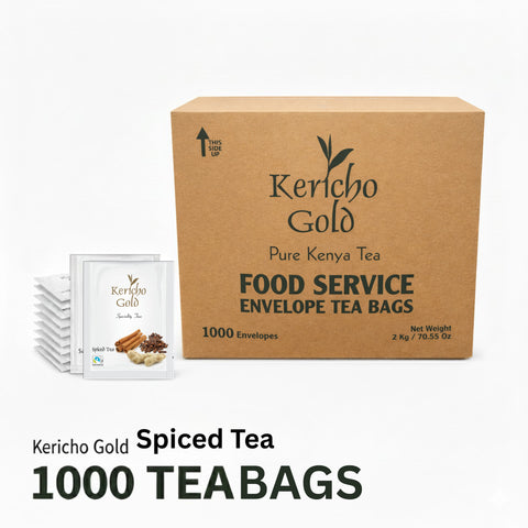 Kericho Spiced Tea Masala Chai Tea Bags– Great for Foodservice 1000 tea bags