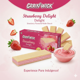 Aiva Strawberry Delight Wafer – Crispy Layered Wafers with Sweet Strawberry Cream Filling for Snacking and Desserts