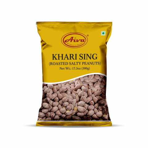 Aiva Khari Sing (Roasted and salted Peanuts with husk) 500gm Vacuum Pack