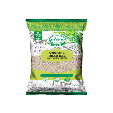 Organic Urad Dal (Matpe Bean Split) - Usda Certified, Organic Pulses & Beans, Aiva Products, Aiva Products