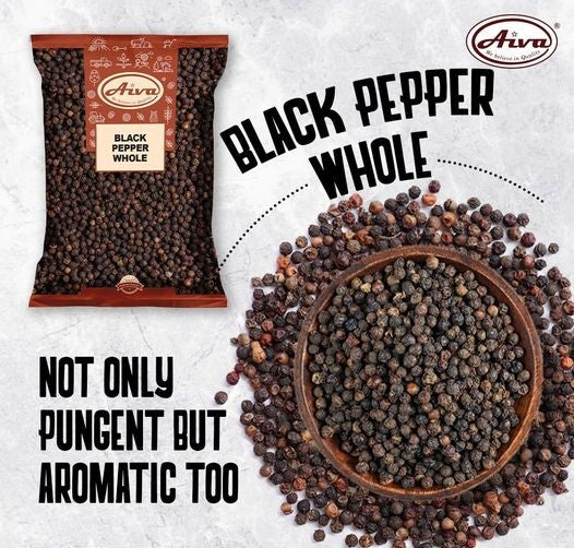 Black Tellicherry Peppercorn Whole Aiva Products