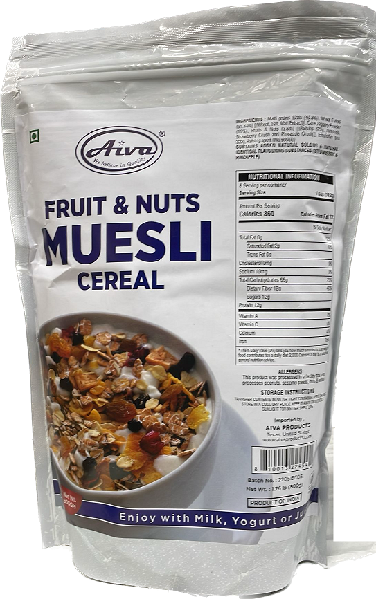 Aiva Muesli Cereal Fruit and Nuts